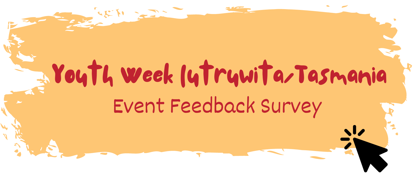 Banner saying "Youth Week lutruwita/Tasmania Event Feedback Survey